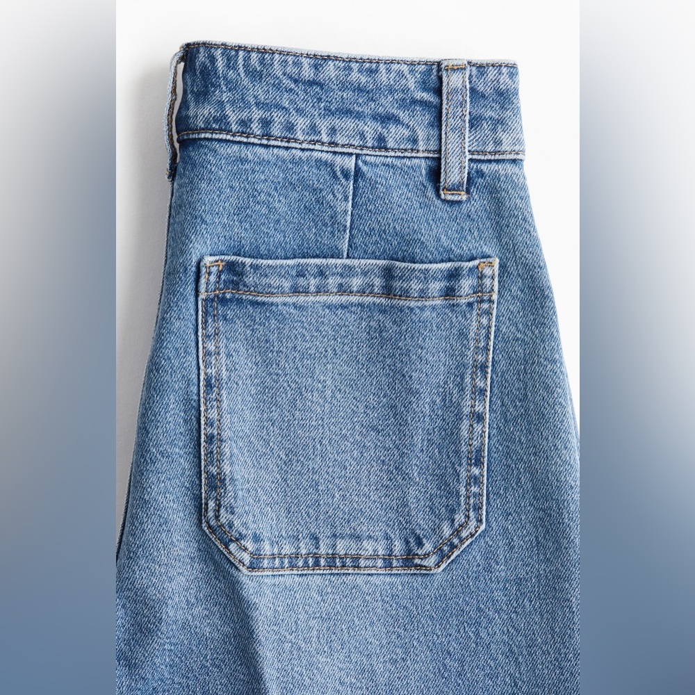 H&M HIGH WAIST WIDE LEG JEANS Size 6 - Picture 7 of 9